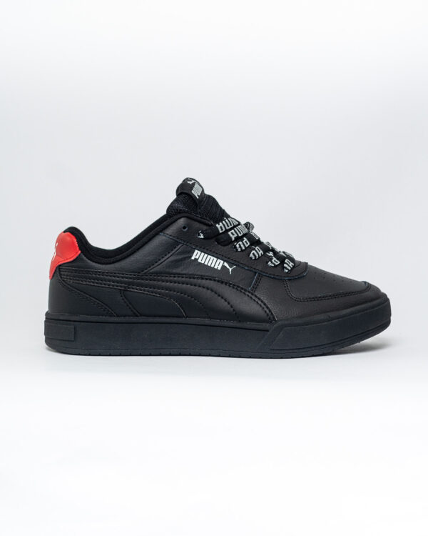 Puma caven negra talón rojo